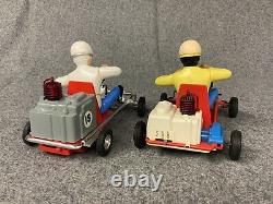2 Rare 1960's German & Japanese Toy Go Kart, Vintage Battery & Wind-up