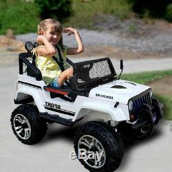 2 Seater Kids Electric 12v Ride on Car Toys with Remote Control LED Light Horn MP3