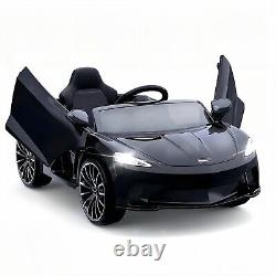 2 Speed Ride on Car for Kids 12V Battery Powered Sports Car LED Headlights Black