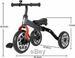 2 in 1 Foldable Land Rover Kids Ride On Tricycle Trike Toddler with Bell Orange