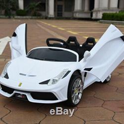 3 Speed Kids Ride on Car Electric Toy Sports Car 12V Battery withMP3 Play White
