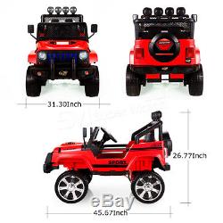3 Speed Kids Ride on Cars Electric Battery Power Wheels Remote Control 12V Red