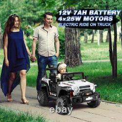 4WD Electric Ride On Car for Kids, 12V Battery Powered Wheels with Parent Contro