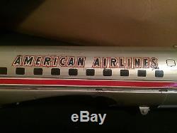 50's Line Mar Tin Battery Airplane American Airlines Rare Box Antique Toy Plane