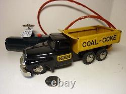 50's Marx Battery Operated Tin Litho Coal Coke Dump Truck Working VNM Cond