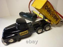50's Marx Battery Operated Tin Litho Coal Coke Dump Truck Working VNM Cond
