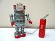 50s Alps Tin Battery Op. Revolving Flashing Robot Aka Door Robot Works Japan