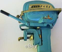 60's EVINRUDE BIG TWIN OUTBOARD BOAT TOY MOTOR MADE IN JAPAN NO RESERVE