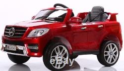 6V Car For Kids Licensed Ride On Mercedes ML350 Toy Remote Control MP3 Cherry