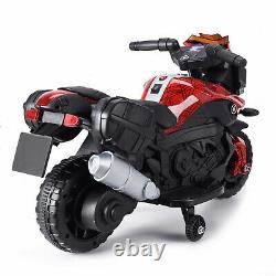 6V Kids Ride Motorcycle Car 4 Wheel Battery Powered Bicycle Electric Toy Red