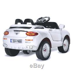 6V Kids Ride On Car Electric Battery Power RC Remote Control & Doors MP3 White