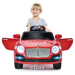 6V Kids Ride On Car Electric Battery Power RC Remote Control & Doors with MP3 Red