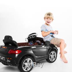 6V Kids Ride On Car RC Remote Control Battery Powered with LED Lights MP3 Black