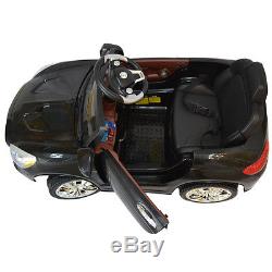6V Kids Ride On Car RC Remote Control Battery Powered with LED Lights MP3 Black