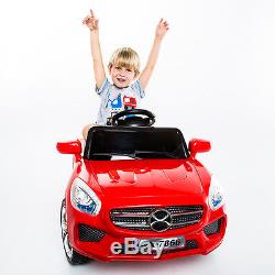 6V Kids Ride On Car RC Remote Control Battery Powered with LED Lights MP3 Red New