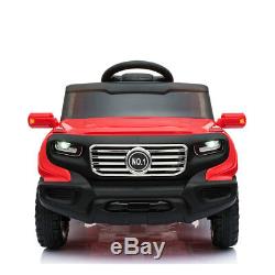 6V Kids Ride On Car withParent Control 3 Speeds LED Headlights MP3 Player Red