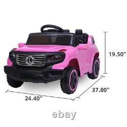 6V Kids Ride on Car Truck Toy Battery Power 3 Speed WithLight Remote Control Pink