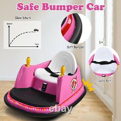 6V Vehicle 360° Spin Race Toy Kids Ride On Bumper Car with Remote Control Pink