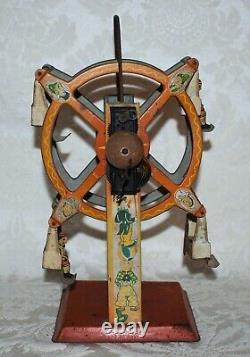 A4. Old Wind Up Ferris Wheel Tin Toy, As Found, Partially Working / Carnival