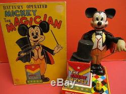 ALL ORIGINAL LINEMAR MICKEY THE MAGICIAN BATTERY OPERATED + ORIGINAL BOX 1960