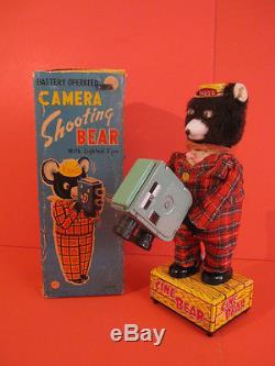 All Original Linemar Tv Camera Shootin Bear Cine Bear + Original Box 1960