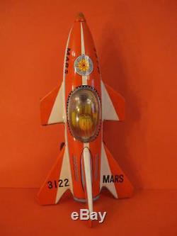 All Original Masudaya Mars Rocket Space Toy Battery Operated Working Japan 1960