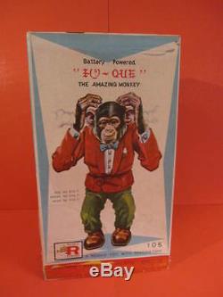 ALL ORIGINAL NOMURA HY-QUE THE AMAZING MONKEY + BOX 1960 Battery operated