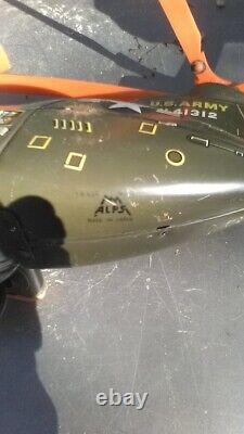 ALPs Vintage 14 Tin Lithograph Battery Operated Army Helicopter With Pilot