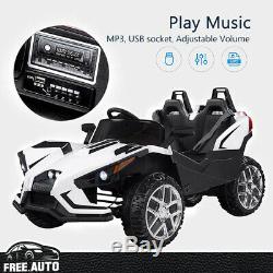 ATV Quad 12V Kids Electric Ride-on Car Remote Control 4 Speed MP3 Music White