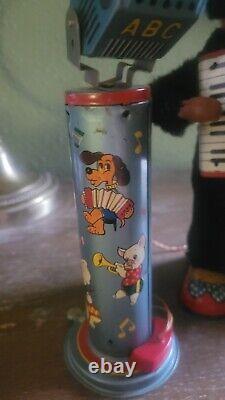 Accordion Bear with Microphone Battery Opperated 1950's