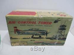Air Control Tower With Airplane & Helicopter Battery Op n Original Box Works