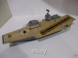 Aircraft Carrier- Battery Operated- Multi Action- All Tin-Works 20 long-MARX