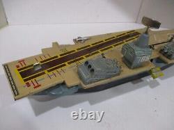 Aircraft Carrier- Battery Operated- Multi Action- All Tin-Works 20 long-MARX