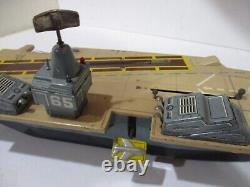 Aircraft Carrier- Battery Operated- Multi Action- All Tin-Works 20 long-MARX