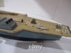 Aircraft Carrier- Battery Operated- Multi Action- All Tin-Works 20 long-MARX