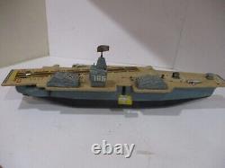 Aircraft Carrier- Battery Operated- Multi Action- All Tin-Works 20 long-MARX