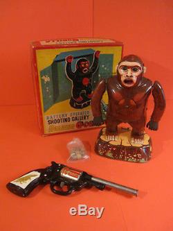 All Original Masudaya Roaring Gorilla Shooting Gallery + Original Box