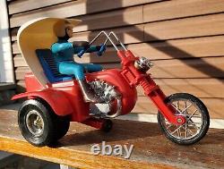 Alps Japan Spin A Trike Battery Operated Trike Toy with Rider Figure 3 wheeler