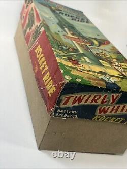 Alps Twirly Whirly Rocket Coney Island Ride Battery Operated Japan w box read