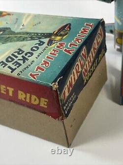 Alps Twirly Whirly Rocket Coney Island Ride Battery Operated Japan w box read