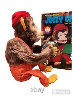 Antique 1950's Jolly Chimp Battery Operated No 9936 With Original Box Creepy Toy