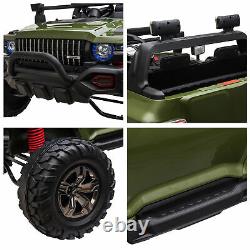 Aosom Ride On Car Off-Road Truck Electric Battery with Adjustable Speed, Green