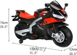 Aprilia Licensed 12V Electric Motorcycle for Kids 2 Wheels Kids 3-10 Years Old