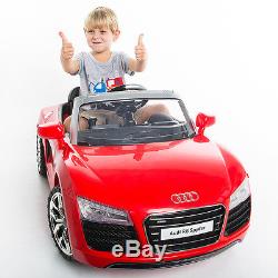 Audi R8 Spyder 12V Electric Kids Ride On Car Licensed MP3 RC Remote Control Red