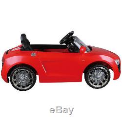 Audi R8 Spyder Licensed 12V Kids Ride On Car MP3 RC Remote Control Electric Red