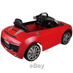 Audi R8 Spyder Licensed 12V Kids Ride On Car MP3 RC Remote Control Electric Red