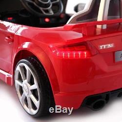 Audi TT 12V Electric MP3 LED Lights RC Remote Control Kids Ride On Car Licensed