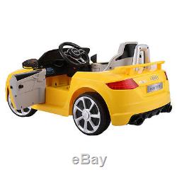 Audi TT Kids Ride On Car 12V Electric Licensed MP3 R/C Remote Control Yellow
