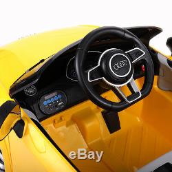 Audi TT Kids Ride On Car 12V Electric Licensed MP3 R/C Remote Control Yellow