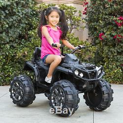 BCP 12V Kids 4-Wheel ATV Ride-On Car with 3.7mph Max, Lights, AUX Jack